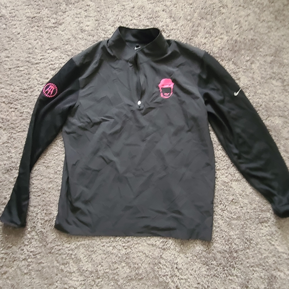 Nike Dri-Fit black 1/4 zip black Pink Whitney pull over